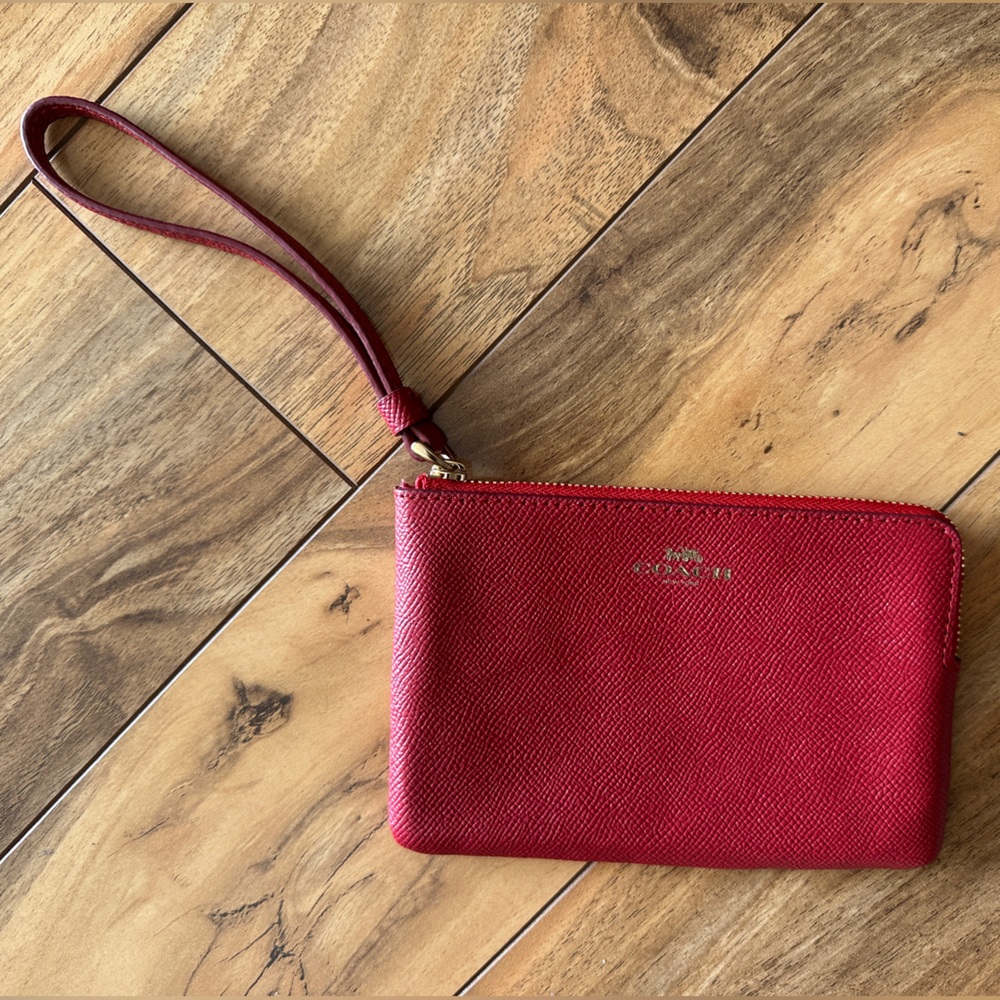 Coach Blue Wristlet- brand new- RED